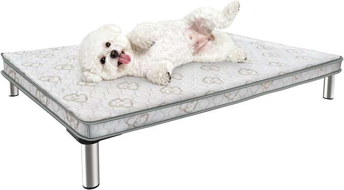 FXW TitanNest Cooling Chew-Proof Elevated Dog Bed with Cover for Small Dogs | Easy to Clean, Pre-assembly Raised Cot, Indoor/Outdoor/Camping, 29 x 18 x 4.5in