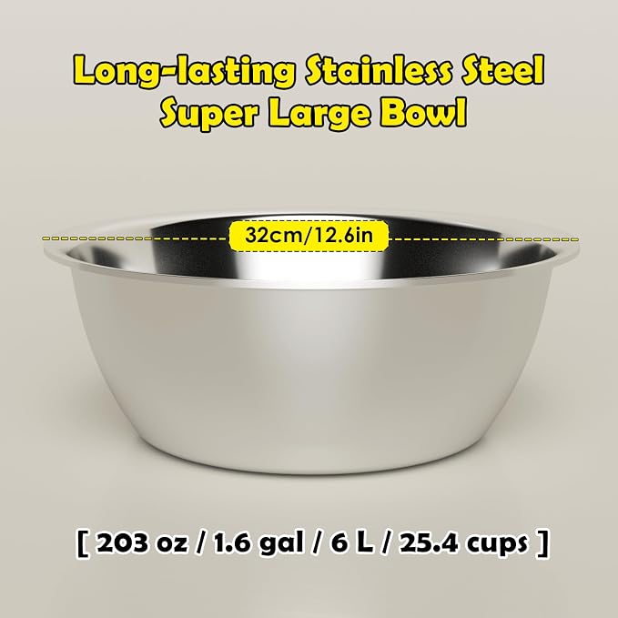 SHAINFUN 203oz Elevated Dog Water Bowl for Large Dogs with mat, Adjustable Height 10-17.8in, Tall Raised Dog Water Stand