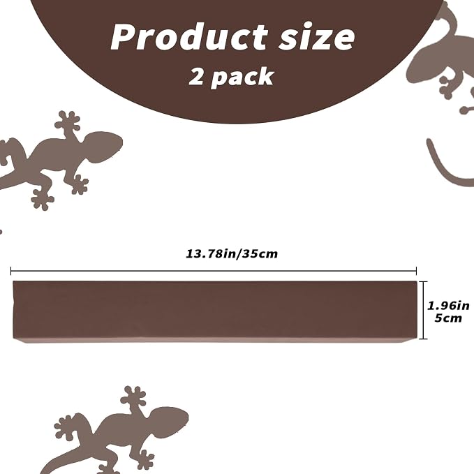 2-Pack Adjustable Reptile Climbing Branches – Brown Compressed Foam Strips for Tree Frogs, Geckos & Small Arboreal Pets | Naturalistic Habitat Decor