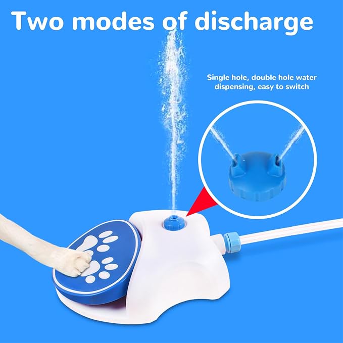 Dog Water Fountain Step On Activated Outdoor Dog Water Sprinkler Dispenser for Large Dogs with Upgrade Copper Valve Set