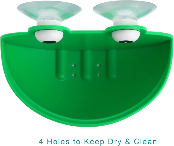 Pensino Frog Habitat Frog Dish Holder with Suction Cup, Frog Terrarium Cute Fish Tank Decoration for Tree Frog Toad Tadpole Small Aquatic Animal(2PC)
