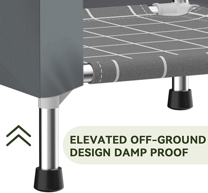 Elevated Dog House for Small Dogs, Raised Dog Bed with Removable Canopy | Weather-Resistant Sunshade Fabric, Indoor & Outdoor Portable Pet Tent, Rust-Proof Stainless Steel Frame, for Small Dogs