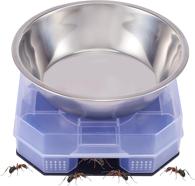 Wellness Pet Food Tray for Ant, Cat Food Bowls Tray Dog Feeding Station Outdoor Feeder Plastic Shelf with Lip for Small Dogs Feral Cats