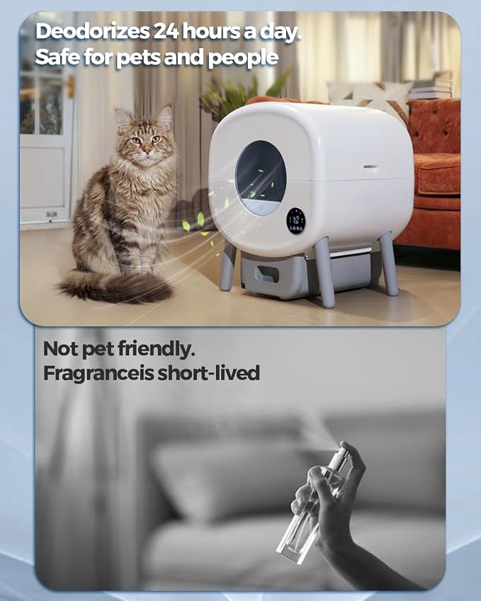 6 PCS Litter Box Deodorizer Compatible with Cumrige Self Cleaning Litter Box, Litter Box Odor Eliminator Compatible with Fumoi Automatic Cat Litter Box,Cat Litter Odor Control Remover, Camellia Scent