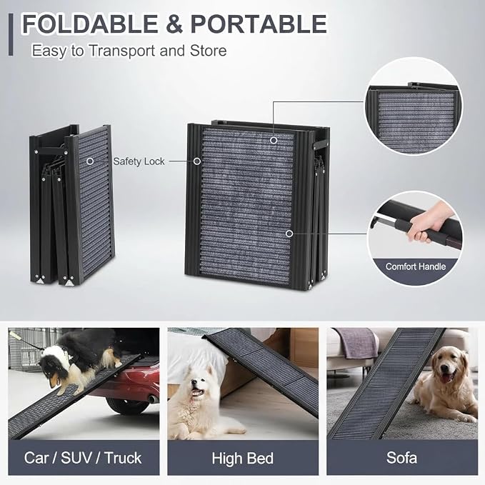 Dog Ramp for Car, Folding Pet Ramp, 63"