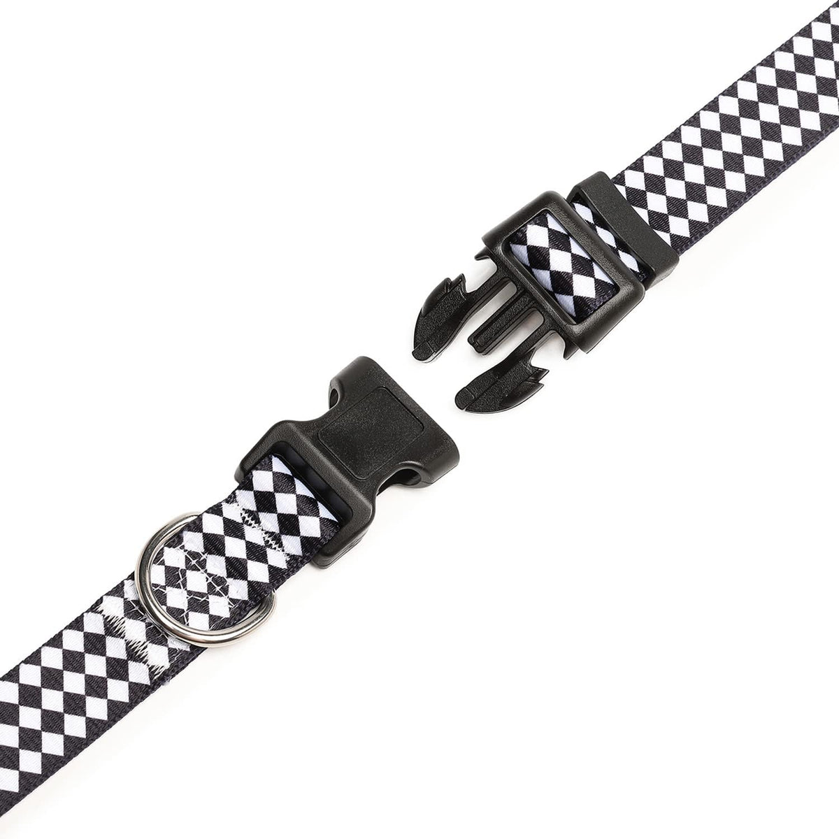 Mercano Adjustable Dog Collar - Special Design Patterns, Soft Nylon Comfortable Durable Pet Collar for Small Medium Large Dogs (XS, Rhomb)
