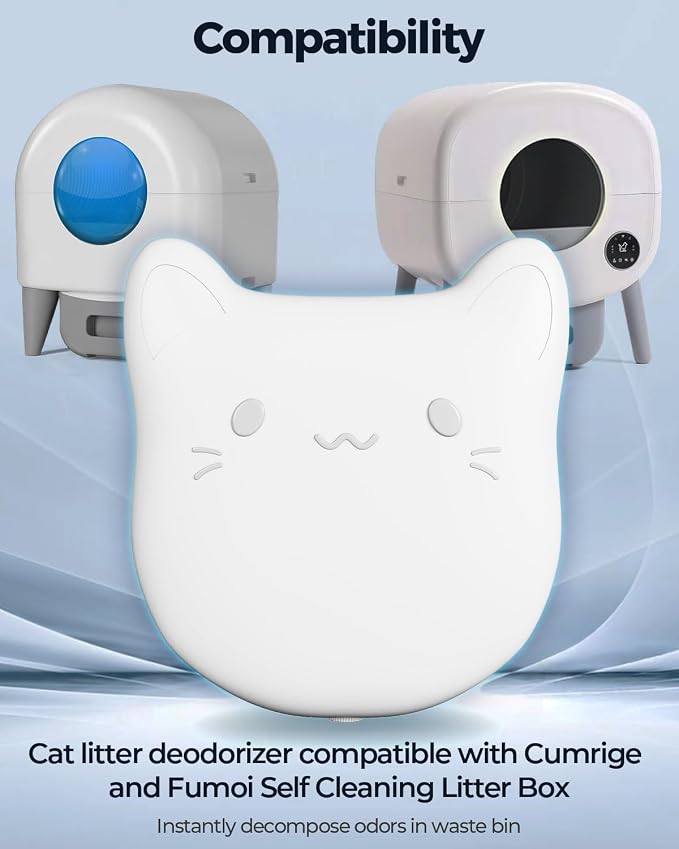 6 PCS Litter Box Deodorizer Compatible with Cumrige Self Cleaning Litter Box, Litter Box Odor Eliminator Compatible with Fumoi Automatic Cat Litter Box,Cat Litter Odor Control Remover, Camellia Scent