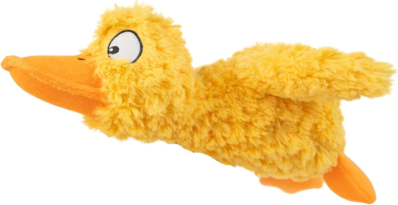 Best Pet Supplies Interactive Squeaky Dog Chew Toy, Ideal Dog Toys for Chewers, Small, Medium & Large Dogs, and Fetch Lovers - Ducky Doodle (Yellow), Small