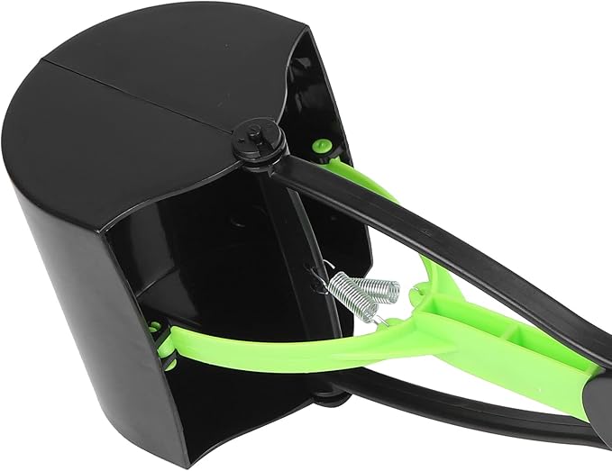 Focket Pooper Scooper, Heavy Duty Non Stick Material Large Capacity Dog Pooper Scooper, Poop for Dogs with Extended Foldable Handle for Lawns Grass Dirt Gravel (Green Black)
