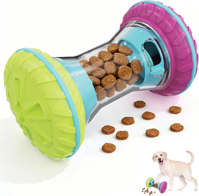 MateeyLife Interactive Dog Puzzle Toy | Adjustable Treat Dispensing, Slow Feeder for IQ Training, Silent Quiet Roller, For Small Medium Large Dogs