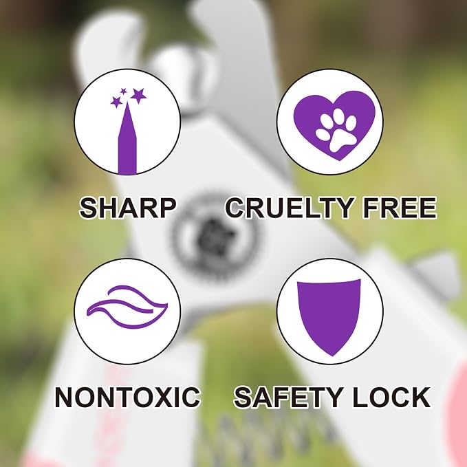 6" Dog Nail Clippers for Small, Medium and Large Breed Professional Pet Nail Trimmers -Suitable for Cats, Rabbits and Guinea Pigs with Safety Guard to Avoid Over Cutting (Pink)