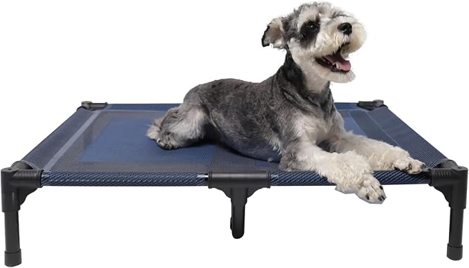 Elevated Dog Bed Waterproof Outdoor, Portable Raised Dog Bed, Dog Beds Off the Floor, Dogs Bed Easy Clean Indoor or Outdoor Use, Medium, Blue