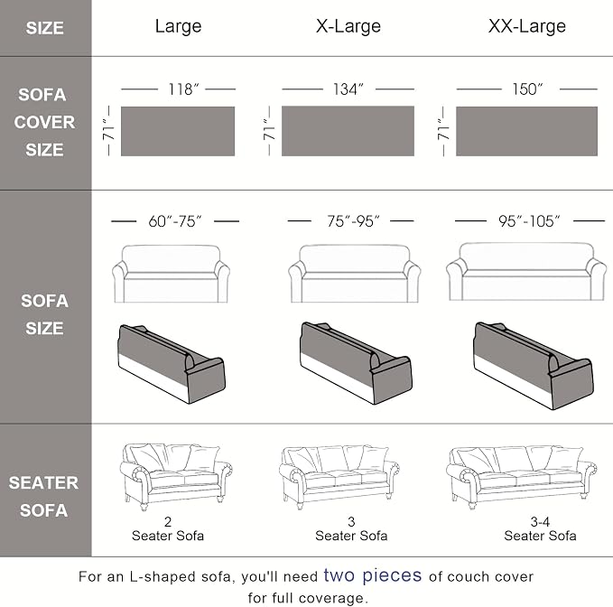 VClife Vintage Creamy White Striped Couch Cover with Tassel, 71" X 150" | Soft Thick Chenille Couch Covers for 3 Cushion Couch Sofa, Washable Sofa Covers for Sectional Sofa, Fade & Shrink Resistant