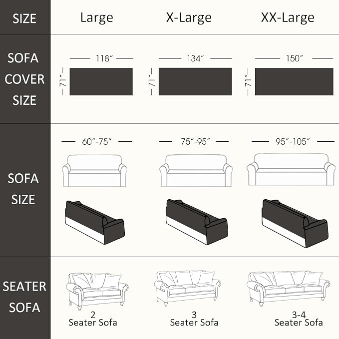 VClife Boho Couch Cover Chenille Sofa Cover for Sectional Sofa, Non Slip Couch Covers for 3 Seater Sofa Pet Friendly Sofa Protector with Tassel, Tribal Pattern Couch Slipcover, Black, 71"X134"