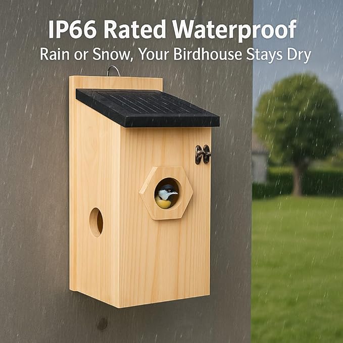 Bird House for Outside – Rustic Hanging Birdhouse for Bluebirds & Cardinals, Decorative Outdoor Bird Nesting Box for Garden, Tree, Fence 1pc