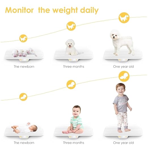 Digital Pet Scale, Baby Scale, Precision0.08oz, Max 30kg/66lbs, Auto-Hold, Integrated Design Without Disassembly, Suitable for Cats, Small Breed Dogs, Infants, and Young Children