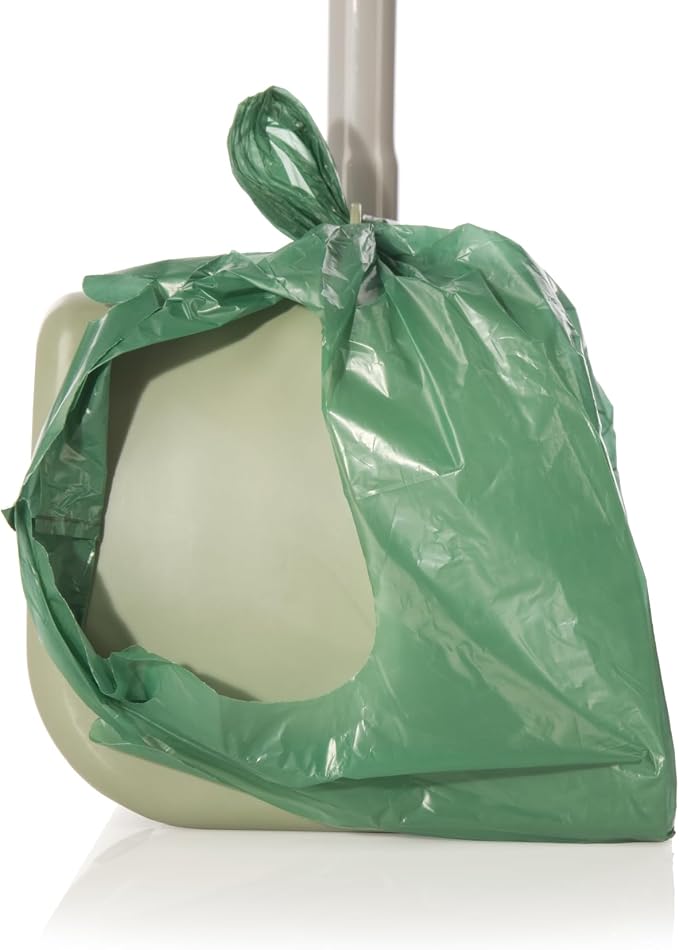 Adjustable Pooper Scooper and Rake, Large Bucket for Large Dogs, Includes Custom 3 Dog Waste Bag Packs (150 Ct), Long Handled Bags
