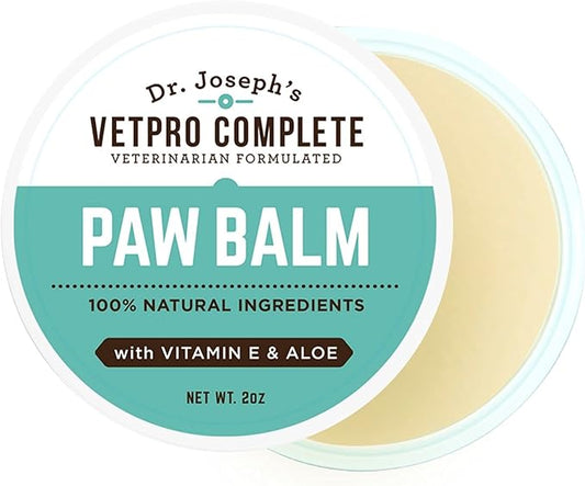 Dr. Joseph's VetPro Complete Dog Paw Balm for All Dogs and Cats, Natural Protection and Soother for Dry Pads and Noses, Vet Formulated Paw Butter and Dog Foot Cream, Nose Balm and Feet Protection