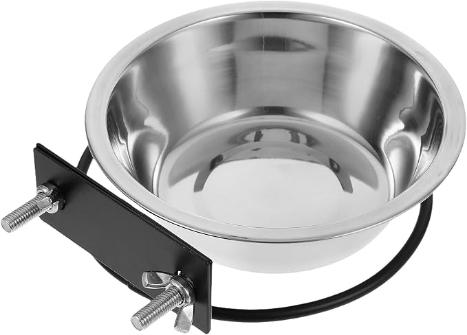 Wall-Mount Elevated Dog Bowls Stainless Steel Raised Pet Feeding Station Large Deep Basin for Outdoor Use Puppies and Small Dogs