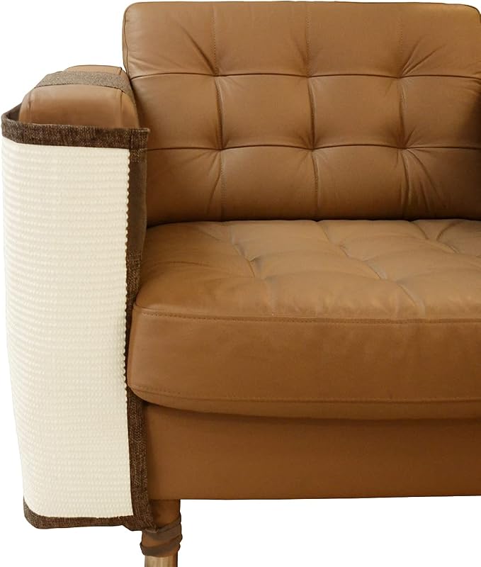 Cat Scratch Furniture Protector with Natural Sisal for Protecting Couch Sofa Chair Furniture,Couch Protector from Cat Claws 23.6L''*19.7W'' (Brown, Right Handed)