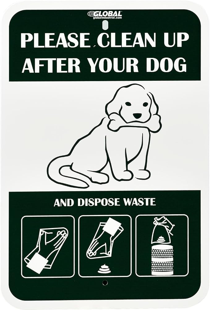 Global Industrial Pet Waste Station with Tie-Handle Waste Bags, Green