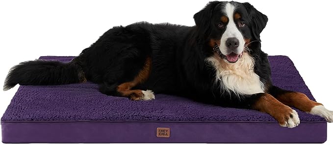 EHEYCIGA Orthopedic Dog Bed Extra Large with Removable Washable Cover, 50IN | Egg Crate Foam Support, Durable Oxford fabric, Non-Slip Bottom, Machine Washable, Soft Waterproof Plush Pet Bed Mat For Crate