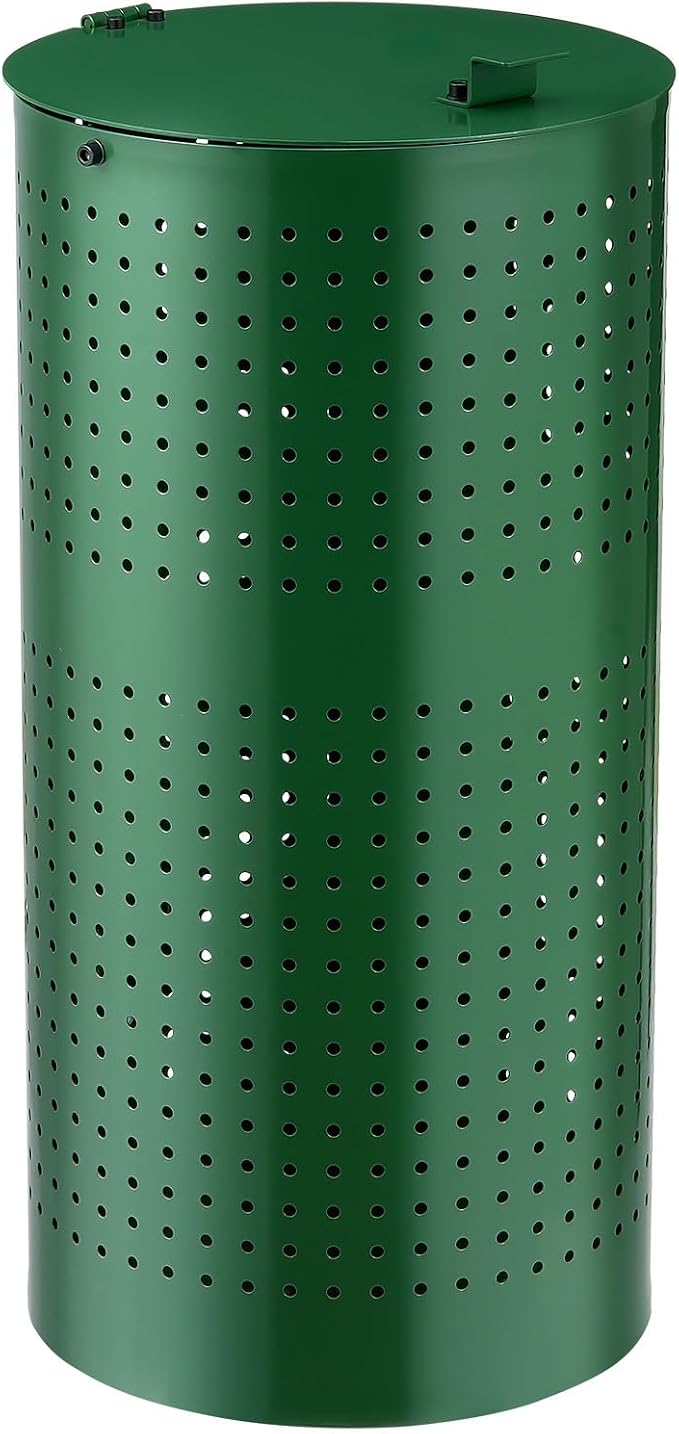 GOWE Dog Poop Trash Can 11.5 Gallons Weather-Resistant Dog Waste Bin with Lid