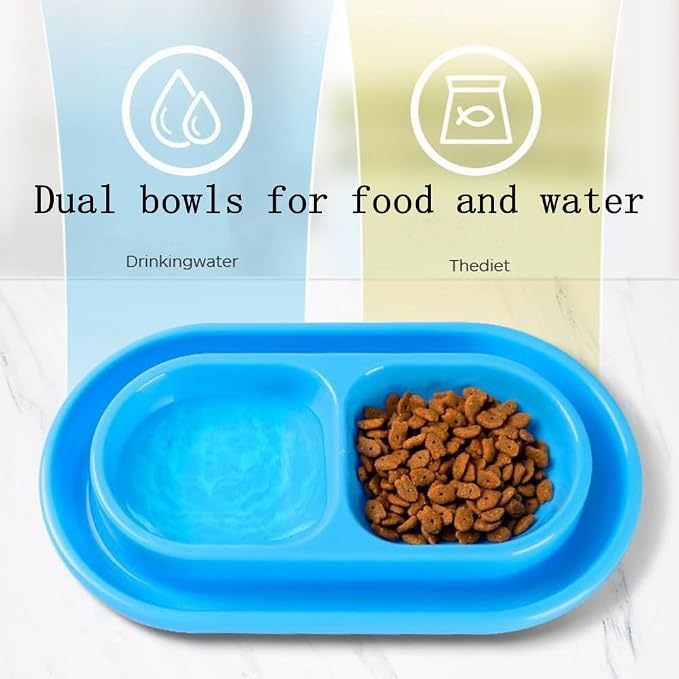 Cat Kitten Dish Dog Puppy Feeder Pet Bowl Ants go Away Grey, S | Ant Proof Cat Food Bowl, No Spill Dish, Outdoor Feeding, Deep Wide Water Moat, Ants Barrier Blocks Ants, Lightweight Plastic