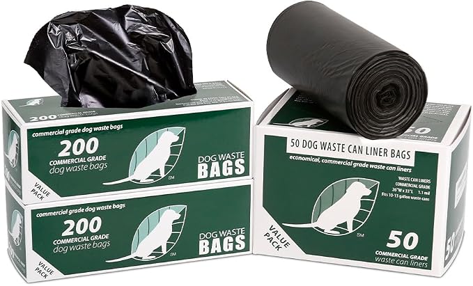 Designer Dog Waste Station - Dual Color Dogs "Pomeranian" - Roll Bag System (most popular) - Free 400 waste bags & 25 can liners - Over 500k sold in USA (Pomeranian | Matte Black)