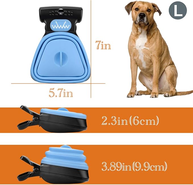 LUEXBOX Dog Pooper Scooper with 150PCS Waste Cleaner Bag, Dog Scooper Pooper for Large Dog, Dog Poop Scooper for Walking, Dog Waste Pick Up with Bag Dispenser, Dog Leash Clip and Pooper Scooper Bags