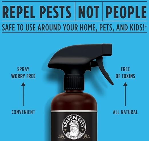 Grandpa Gus's Natural Bed Bug and Dust Mite Killer Spray, Plant-Based Home Treatment for Mattress and Bedding, Kills Eggs and Pyrethroid-Resistant Strains, 16 fl oz