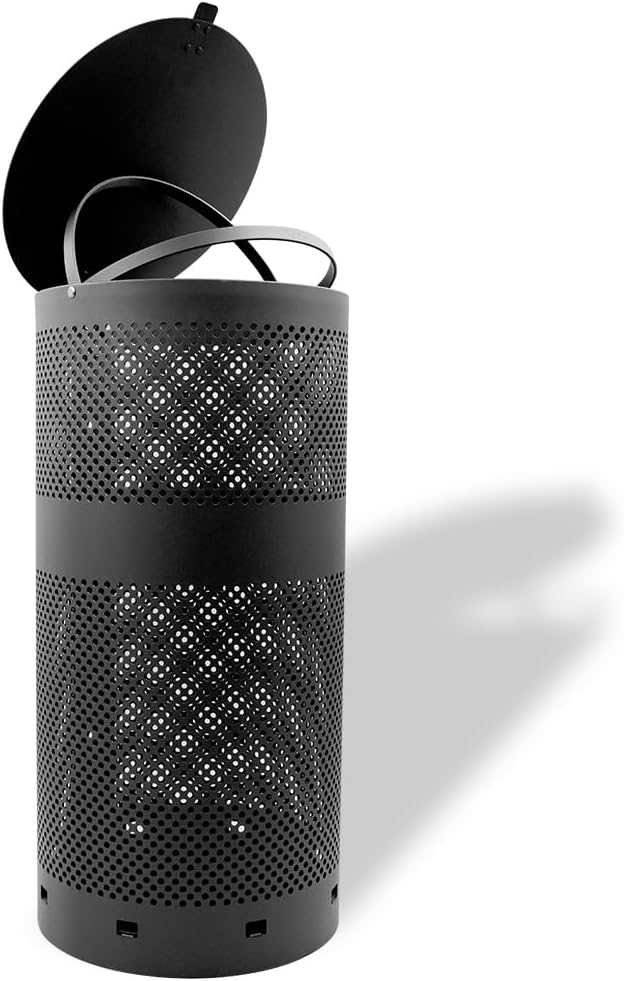 Zero Waste USA - Aluminum Low Profile Dog Waste Station, Matte Black | 5' low-profile aluminum station with 400 roll bags, 25 liners, rust-proof construction, blends into parks and landscapes