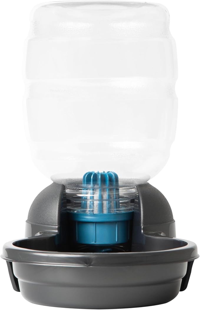 Petmate Replendish Gravity Automatic Dog Water Dispenser Pet Waterer and Pet Feeder Set with Microban Protection Base, 100% BPA Free, Wide Mouth Bowl - 1 Gallon Water, 5 lb Food