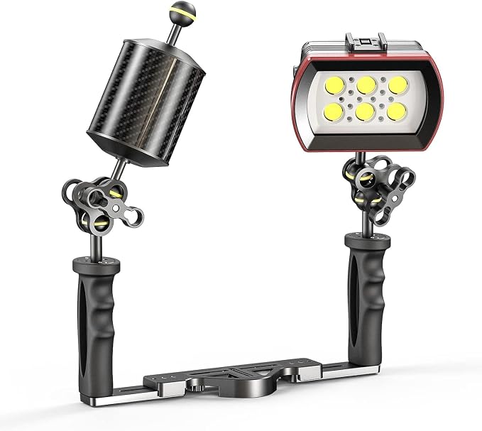 Sea frogs D80mm, 7'', Carbon Fiber Float Arm, Buoyancy Provided 500g | for Ultralight, Aquatic Arm, Underwater Camera System Diving Tray Video Light/Strobe GA-9
