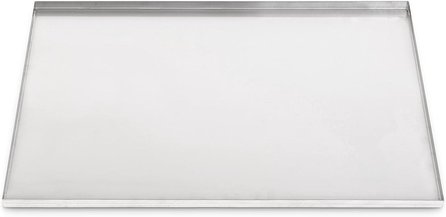 29.5" x 18.25" Metal Replacement Dog Crate Pan Chew Proof Crack Proof Pet Kennel Tray Central Dog Training Crate Pan Pet Supplies, Galvanized, 1" H