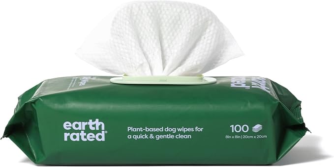 Earth Rated Dog Walking Essentials Bundle - Includes 300 Dog Waste Bags on Single Bulk Roll and 100 Dog Grooming Wipes, Lavender-Scented