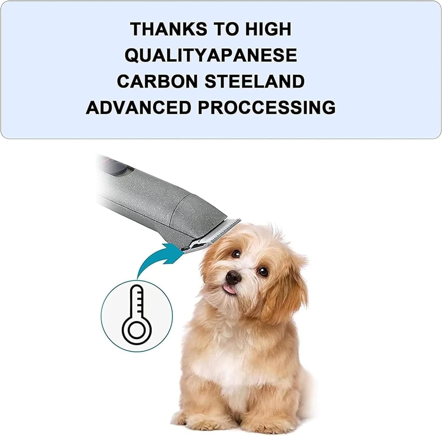 2PCS 3/4" HT Dog Grooming Replacement Blades Compatible with Andis Dog Clippers,Dog Clipper Blades Compatible with Wahl KM-10 Series Clippers, Oster A5,Size-3/4-Inch 19mm Cut Length,Silver