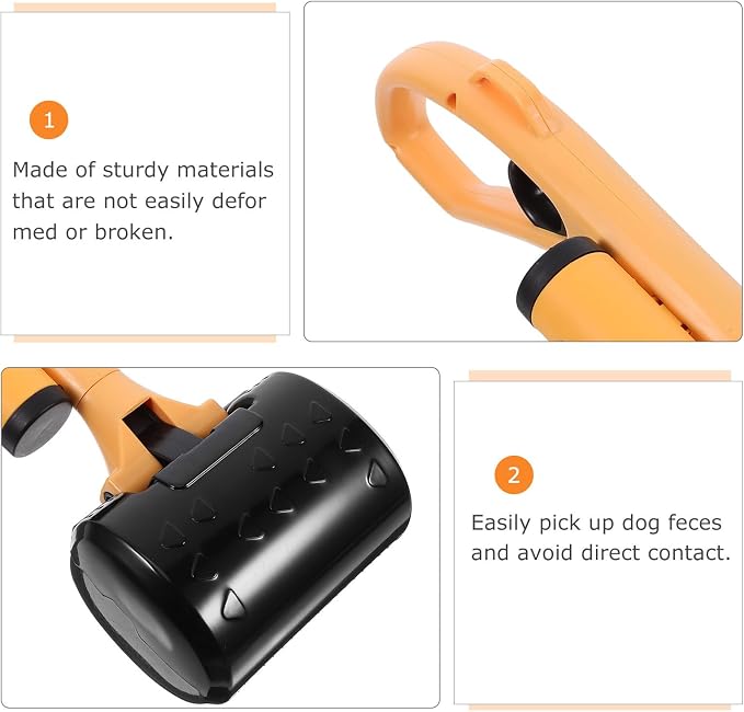 VILLCASE Heavy Duty Pooper Scooper for Dogs with Abs Material and Easy-to-use Design, Versatile Dog Poop Scoop for Outdoor Activities and Yards, Pet Waste Picker for Clean