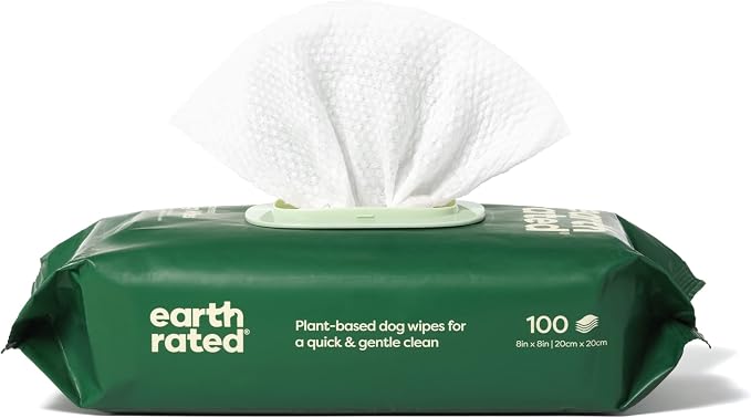 Earth Rated Dog Walking Essentials Bundle - Includes 300 Dog Waste Bags on Single Bulk Roll and 100 Dog Grooming Wipes, Unscented