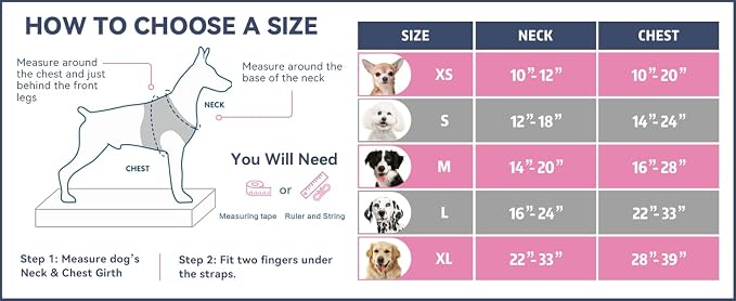 No Pull Dog Harness Medium Reflective Front Clip Vest with Handle | Adjustable 2 Metal Rings 3 Buckles[Easy to Put on & Take Off](M, Red)