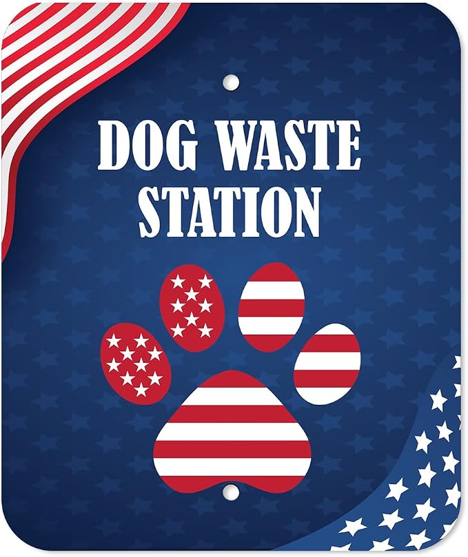 Zero Waste USA - DISPENSE-ART™ Roll Bag Dispenser & Sign - Team USA | UV-printed roll bag dispenser & matching sign, 400 bags, 25% more storage, mounts to walls, posts & fences
