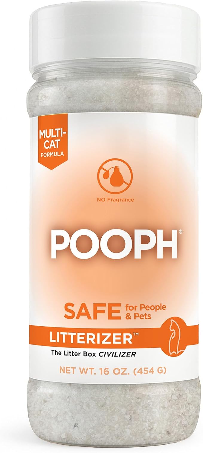 Pooph Litterizer – 16oz Bottle – Absorbs 46x Weight In Wetness & Odor – Keeps Litter Dry, Reduces Mess, Reduce Litter Costs And Get A Stink-Free Litter Box – Without Fragrances Or Harsh Chemicals