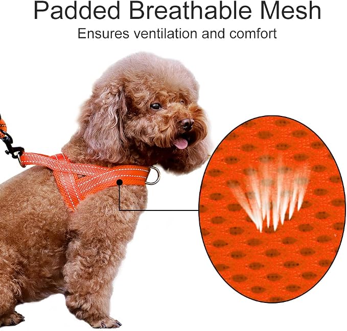 Plutus Pet No Pull Dog Harness for Large Dogs, Breathable Mesh Padded | Adjustable Reflective with Handle, Escape Proof, Quick Fit Pet Vest, Front Clip, for Training and Walking, Orange, L
