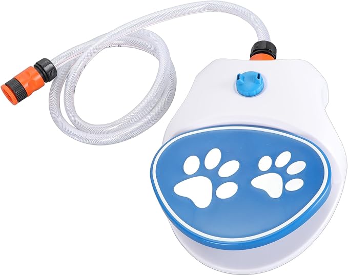 Pet Supplies: Outdoor Dog Water Fountain, Step On Activated Dog Water Dispenser with Hose for Large Dogs, Pet Drinking Fountain, Plastic Automatic Waterer