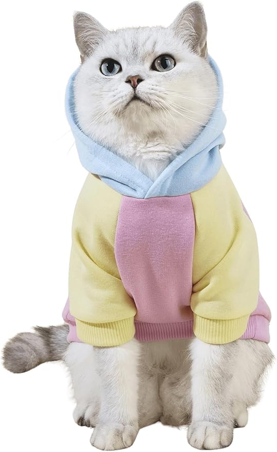 QWINEE Basic Dog Hoodie Sweatshirt Puppy Sweater Warm Cat Costumes Pet Clothes for Chihuahua Puppy Kitten Small Medium Dogs Pink X-Large