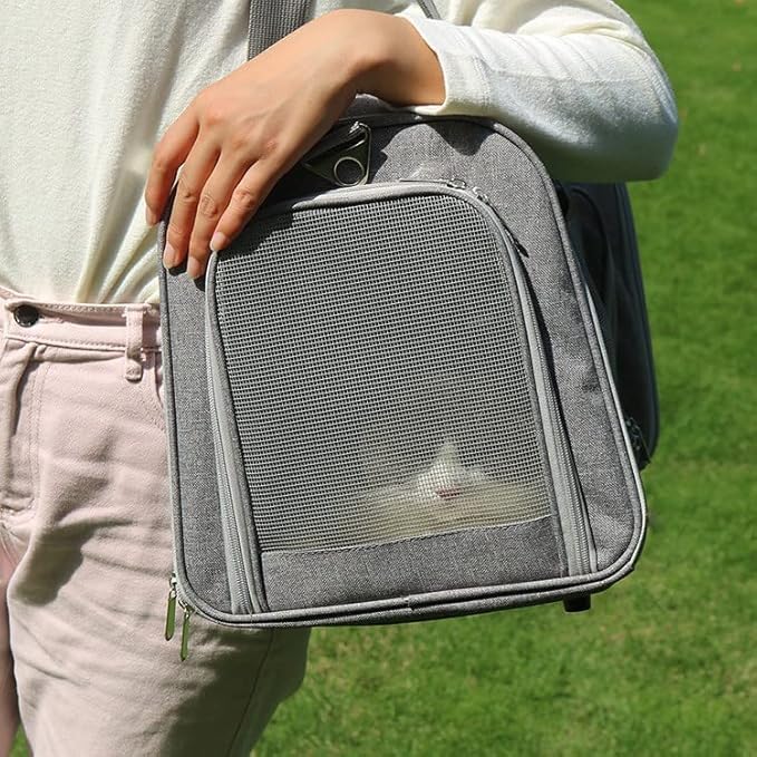 Airline Approved Cat Carriers Dog Carriers Soft-Sided Pet Travel Breathable | Large Size,Airline Approved,For Puppies/Kittens/Rabbits, 5-Sided Breathable Mesh, Self-Locking Zippers, For Cats and Dogs