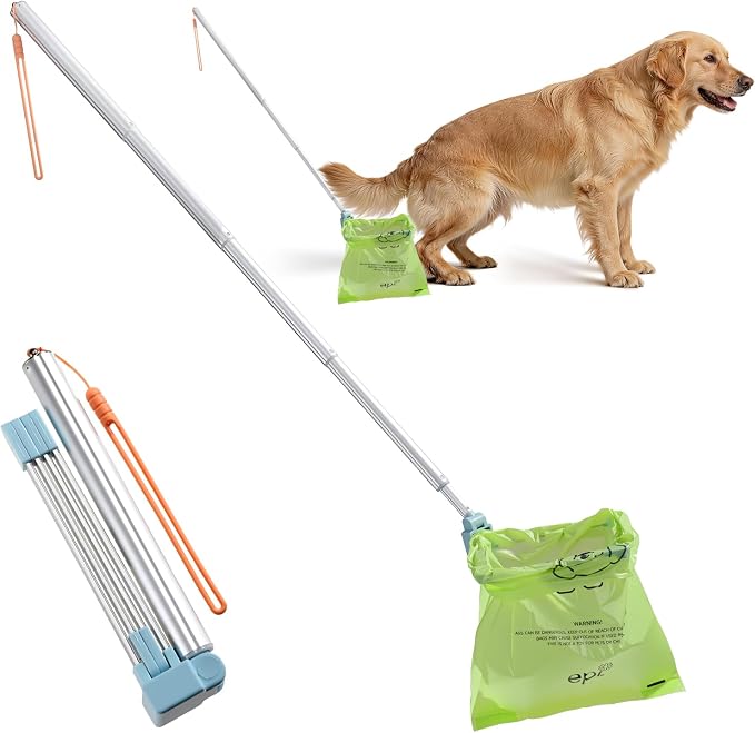 Dog Poop Catcher, Suitable for Both Large and Small Dogs | Dog Pooper Scooper, Foldable Dog Poop Cleaning Tool, No Need to Bend Over, Made of Aluminum Alloy