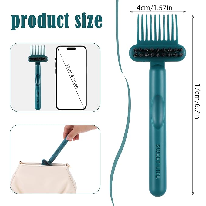2Pcs 2-in-1 Hair Brush Cleaner & Remover Tool Brush Cleaning Tool Comb Cleaner Effective Hairbrush Cleaner Hair Brush Remover Rake for Man Woman Home Travel Salon Removing Hair Dust