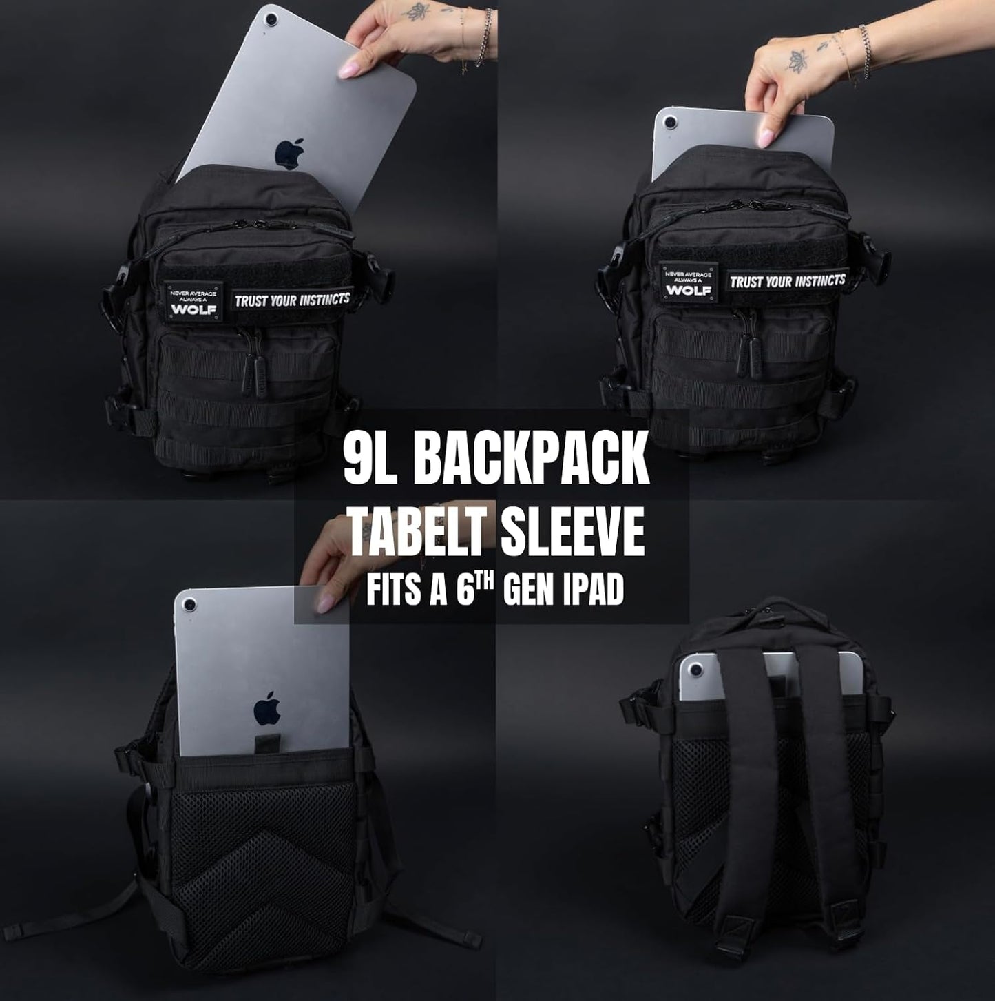 WOLFpak 9L Backpack Mini (Alpha Black White Accents)