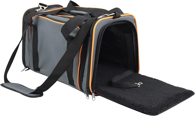 EliteField Expandable Soft Pet Carrier (3 Year Warranty, Airline Approved), Multiple Sizes and Colors Available (20" L x 12" W x 11" H, Gray)